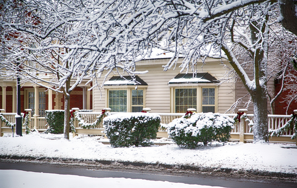 Snowing House on Queen Street in Niagara-on-the-Lake