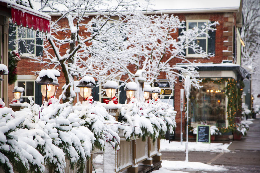 Old Town Covered in Snow